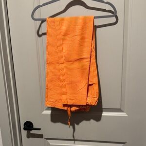 Bright Orange Striped Pants